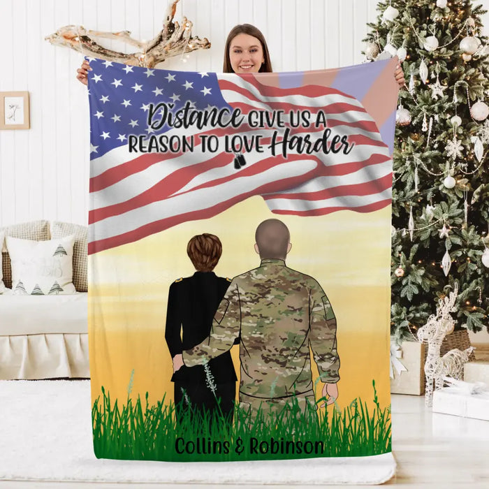 Personalized Blanket, Military Couple and Friends - Gift For Military