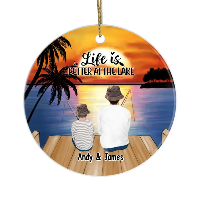 Fishing Partners For Life - Personalized Gifts Custom Ornament For Family, Couples, Fishing Lovers