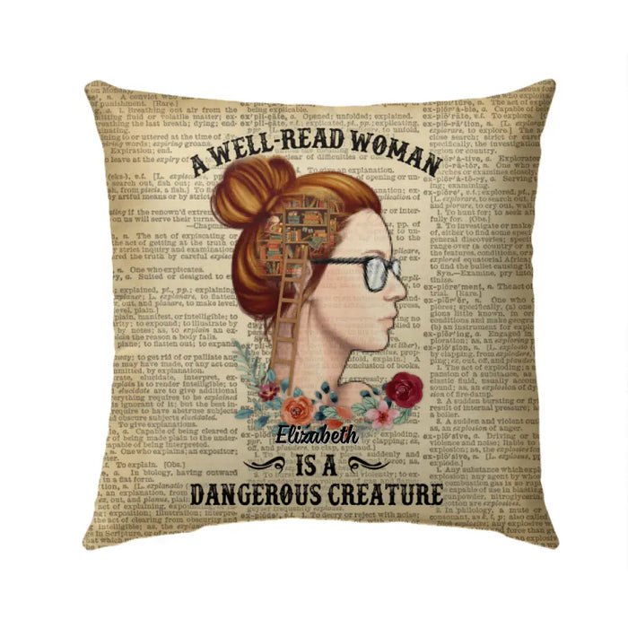 Just A Girl Who Loves Books - Personalized Pillow For Her, Book