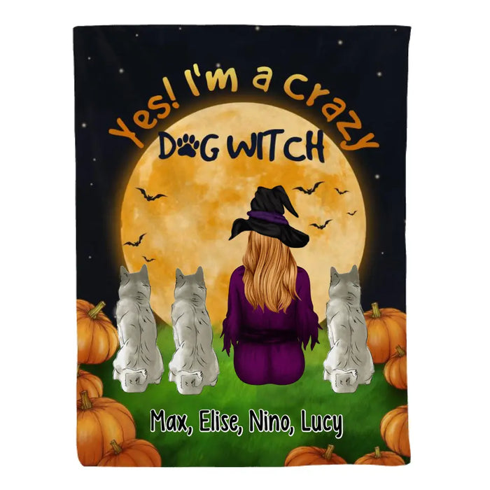 Personalized Blanket, Halloween With My Dogs - Halloween Gift, Gift For Dog Lovers