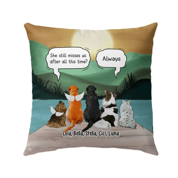 They Still Talk About You - Personalized Gifts Custom Pillow for Dog Lovers, Dog Memorial Gifts