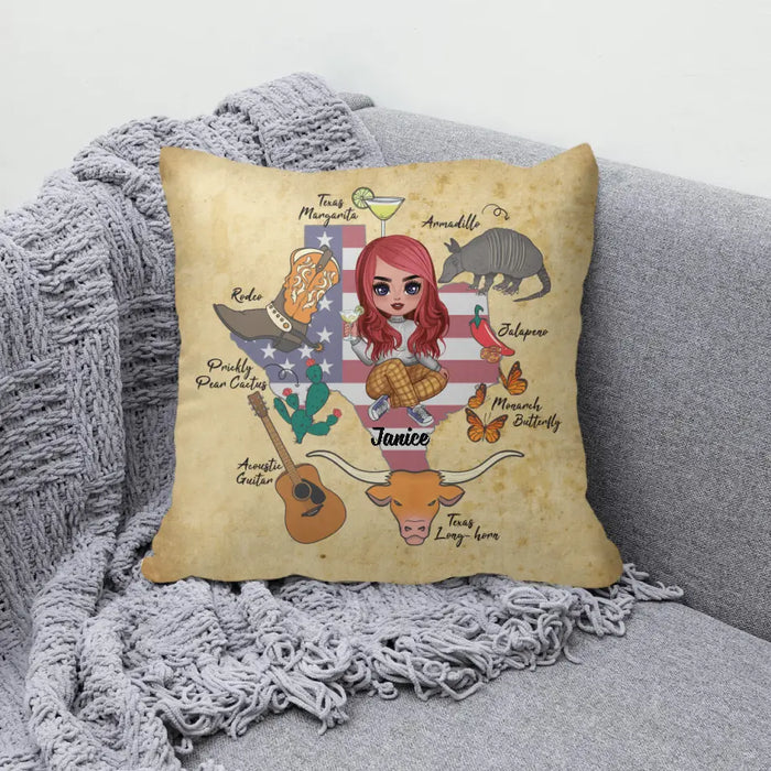 Texas Girl - Personalized Pillow For Her, Texas