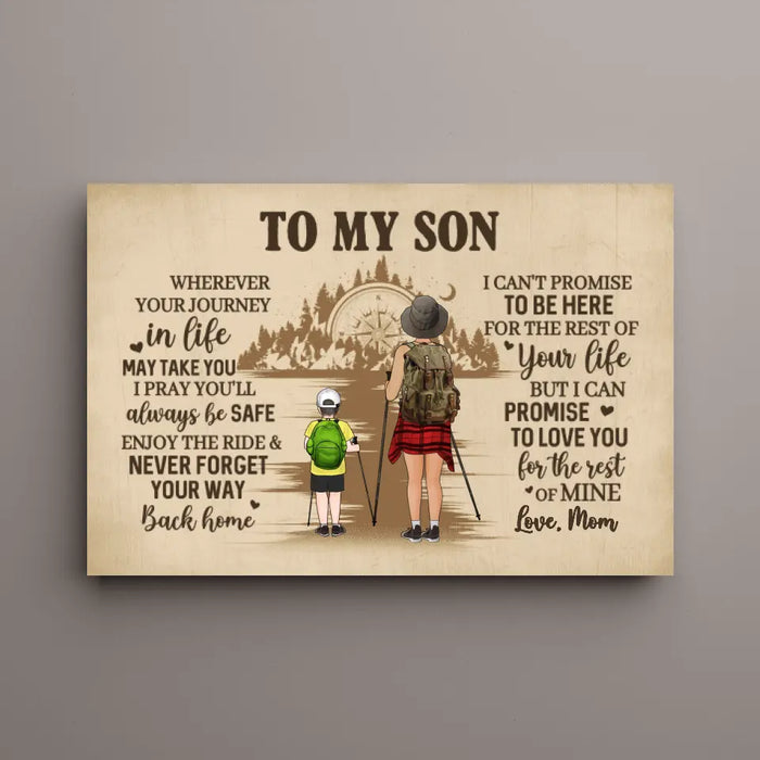 I Promise To Love You For The Rest Of Mine - Personalized Canvas For Her, For Son, Daughter, Hiking