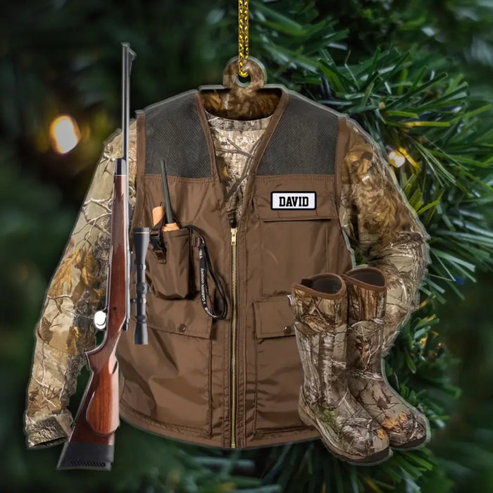 Personalized Christmas Gifts Custom Acrylic Ornament Hunting Jacket For Him, Her, Hunting Lovers