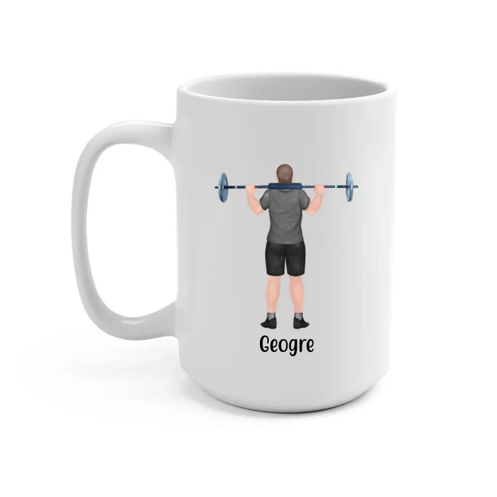 Personalized Mug, Personal Trainer Man, Gift for Gym Lovers