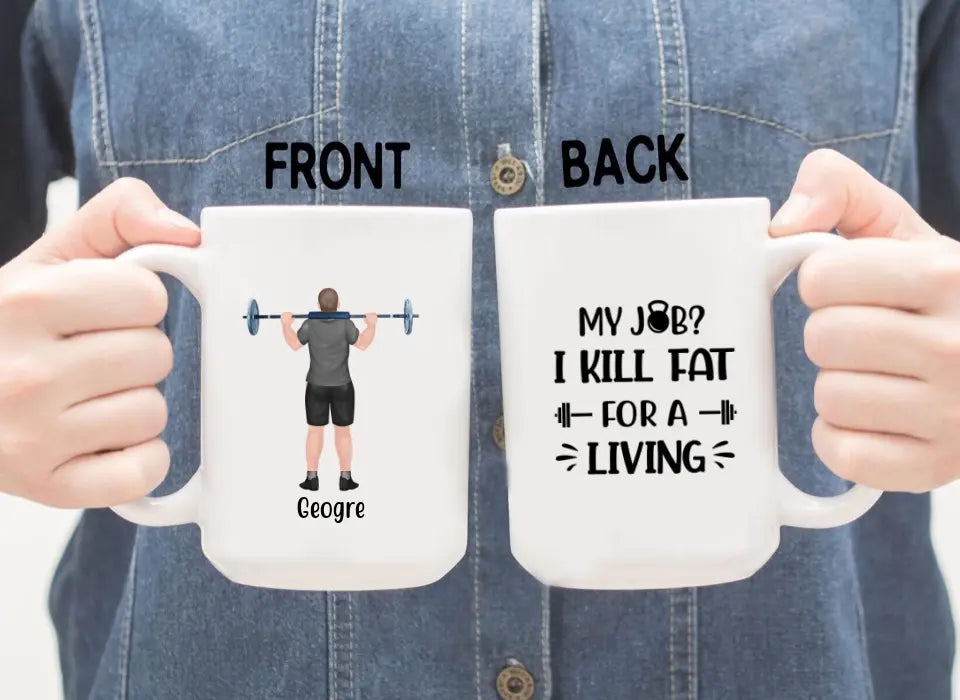 Personalized Mug, Personal Trainer Man, Gift for Gym Lovers