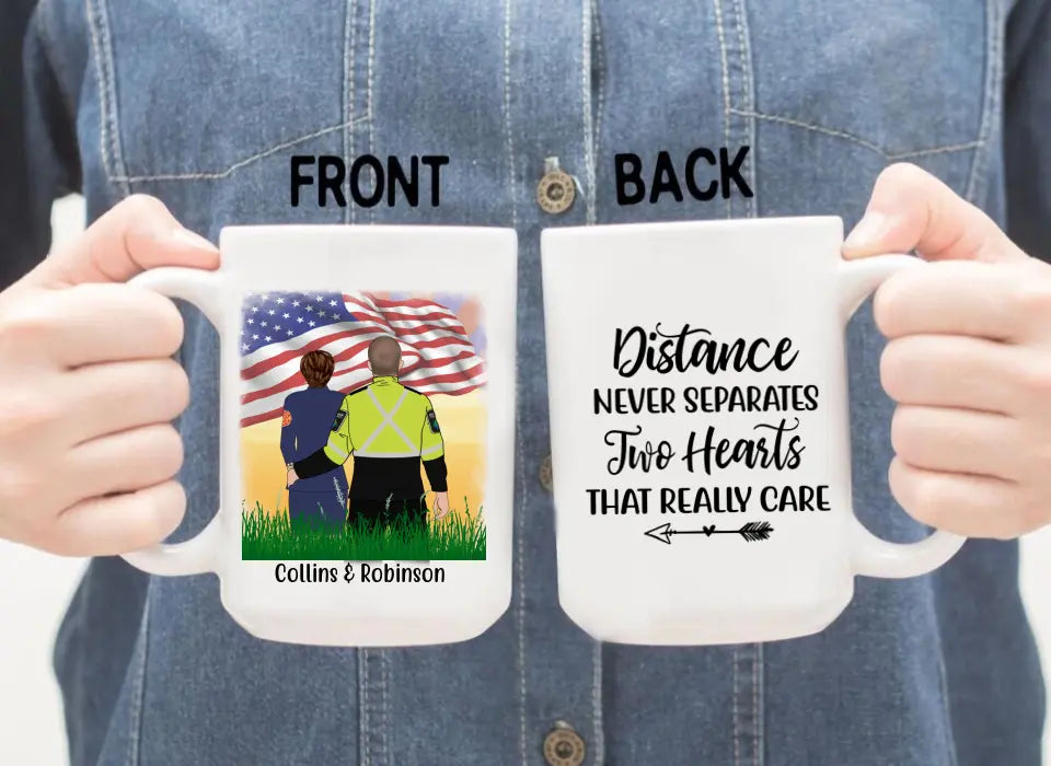 Personalized Mug, First Responder Couple and Friends - Gift For First Responders Police Firefighter Nurse EMT Paramedic