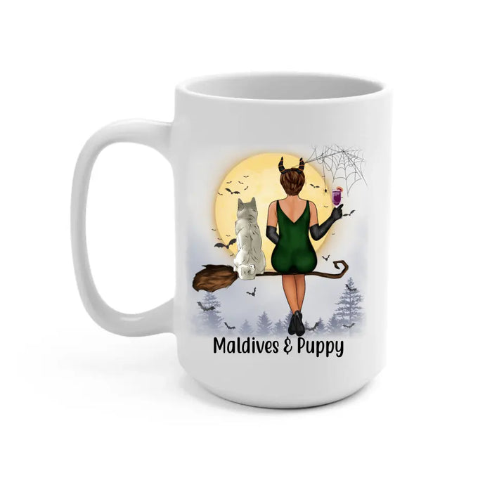 Personalized Mug, I'm A Crazy Dog Witch - Halloween Gift For Dog Lovers