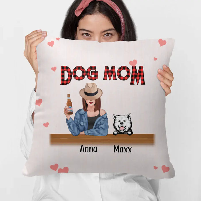 Personalized Pillow, Dog Mom, Custom Gift For Dog Lovers