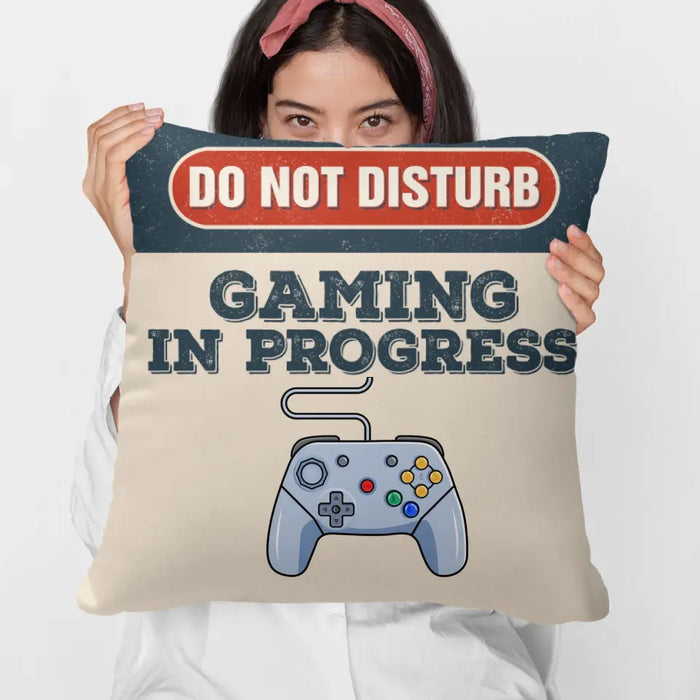 Personalized Pillow, Gaming In Progress, Gift For Gamers