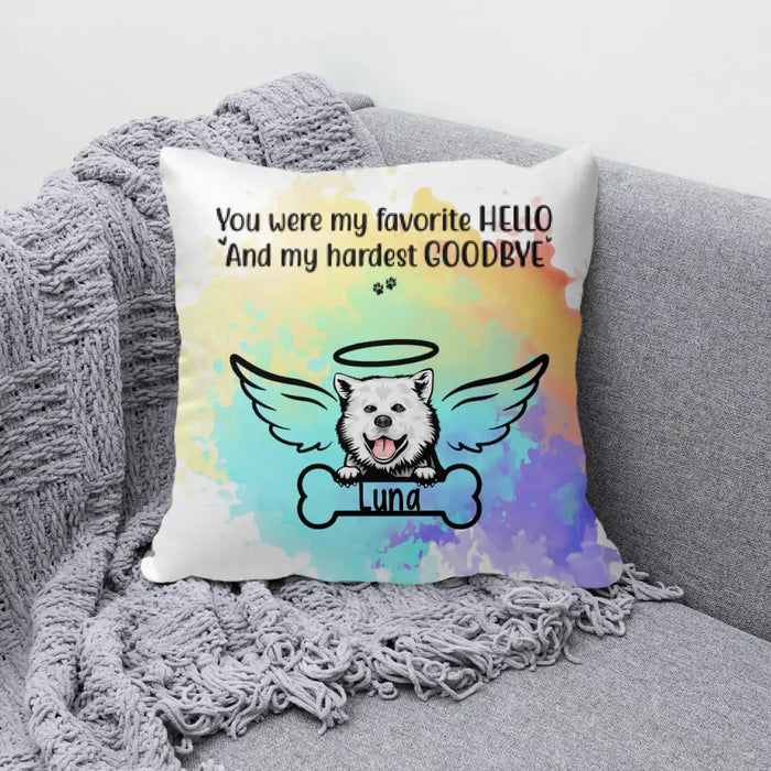 Personalized Pillow, Memorial Gift for Dog Loss, Gift for Dog Lover