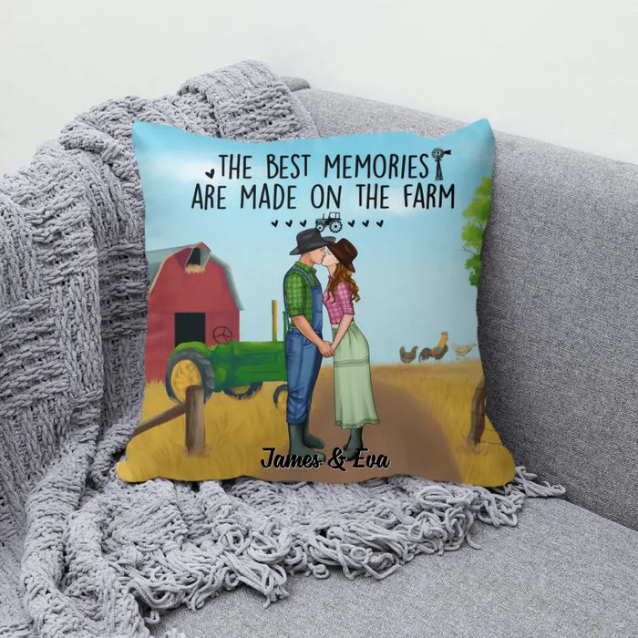 And So Together We Built A Life We Love - Personalized Pillow For Couples, For Her, For Him, Farmer