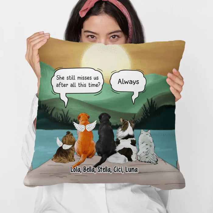 They Still Talk About You - Personalized Gifts Custom Pillow for Dog Lovers, Dog Memorial Gifts