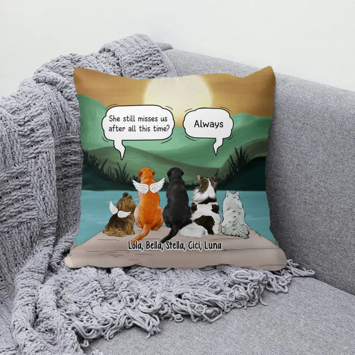 They Still Talk About You - Personalized Gifts Custom Pillow for Dog Lovers, Dog Memorial Gifts