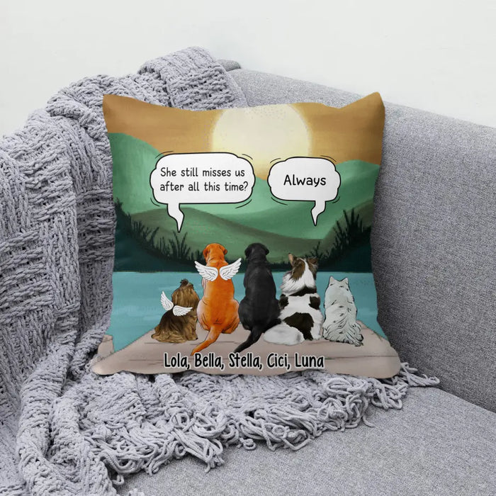 They Still Talk About You - Personalized Gifts Custom Pillow for Dog Lovers, Dog Memorial Gifts