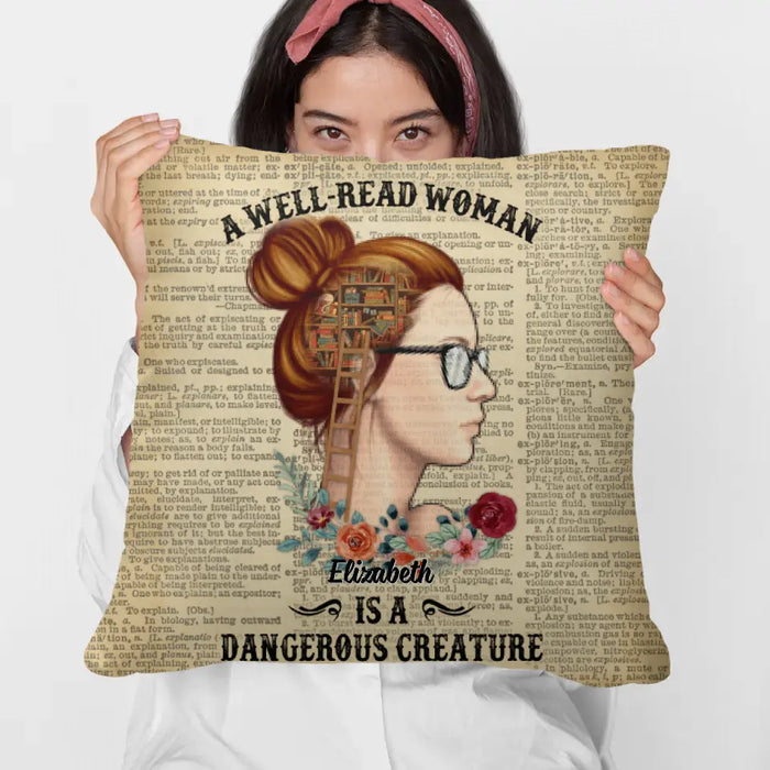 Just A Girl Who Loves Books - Personalized Pillow For Her, Book