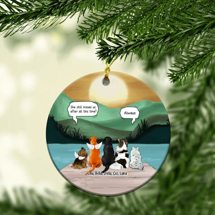 Dog Memorial Dog Loss Sympathy Present - Personalized Ornament Memorial Gift for Dog Remembrance