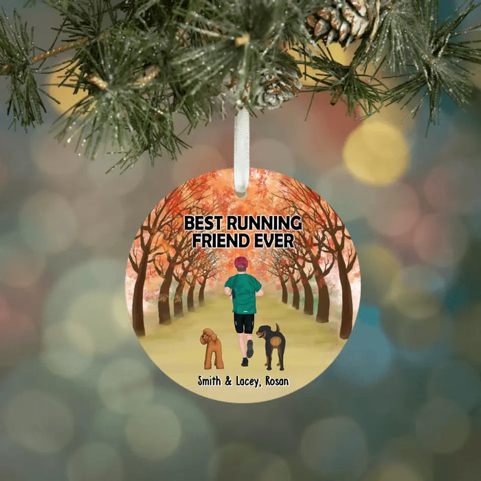 Best Running Friend Ever - Personalized Gifts Custom Running Ornament For Dog Lovers, Runners