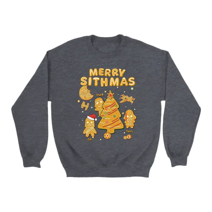 Merry Sithmas Gingerbread Shirt - Personalized Christmas Gifts Custom Shirt for Family, Gingerbread Lovers