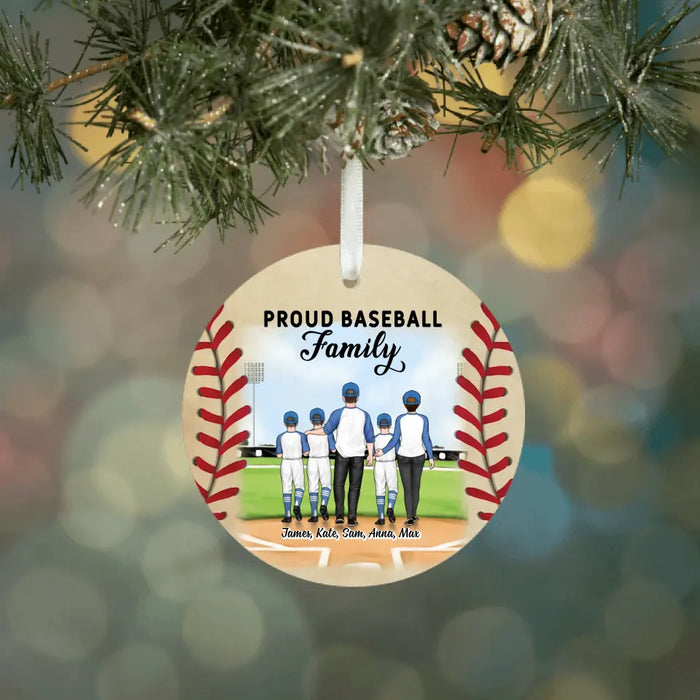 Proud Baseball Family - Personalized Gifts Custom  Ornament for Baseball Family, Baseball Lovers