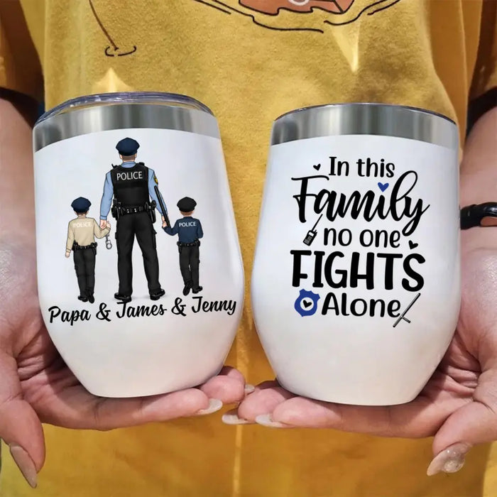 Police Family - Personalized Wine Tumbler For The Family, Police Officer