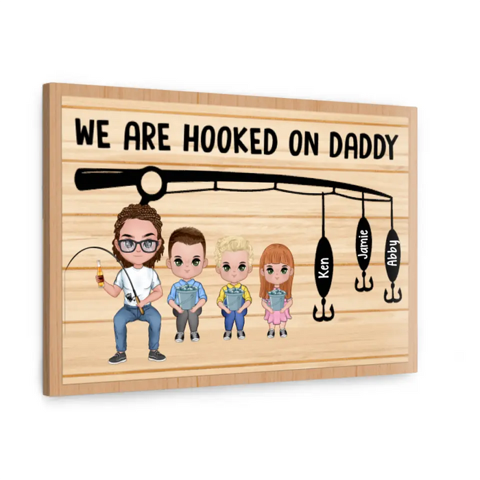 We Love You Dad - Personalized Gifts Custom Family Canvas for Dad, Family Gifts