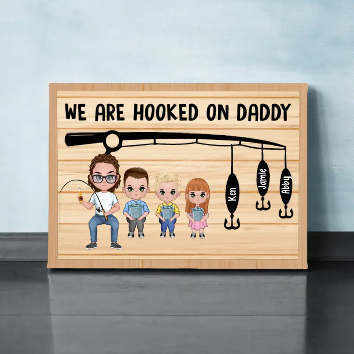 We Love You Dad - Personalized Gifts Custom Family Canvas for Dad, Family Gifts