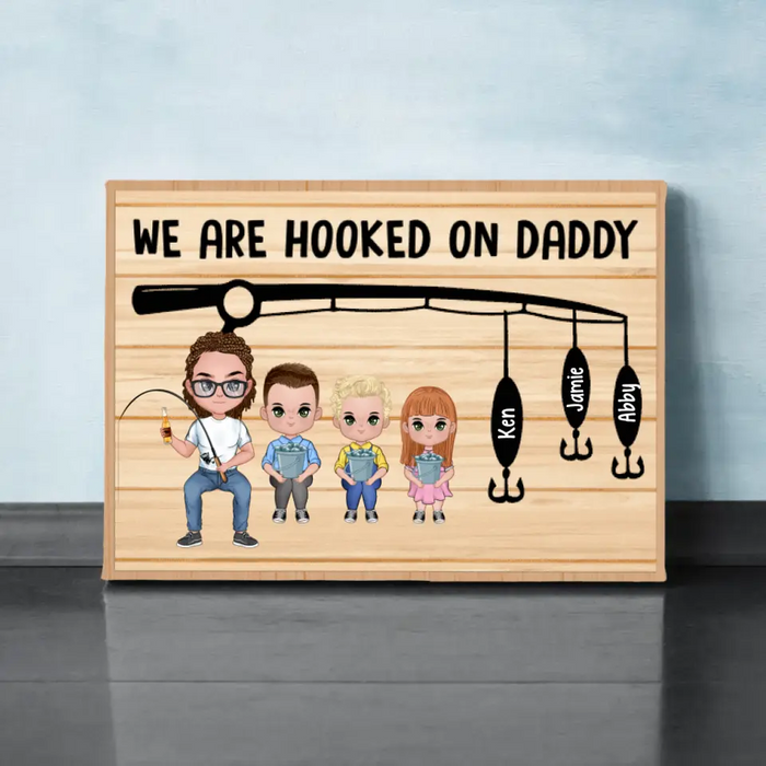 We Love You Dad - Personalized Gifts Custom Family Canvas for Dad, Family Gifts