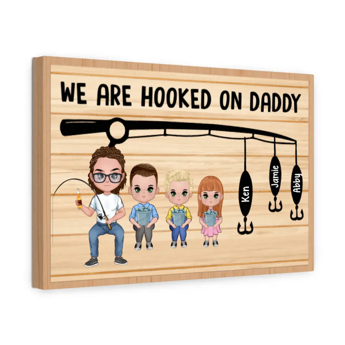 We Love You Dad - Personalized Gifts Custom Family Canvas for Dad, Family Gifts