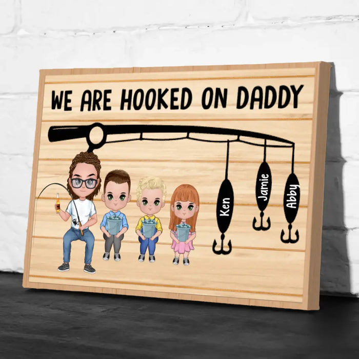 We Love You Dad - Personalized Gifts Custom Family Canvas for Dad, Family Gifts