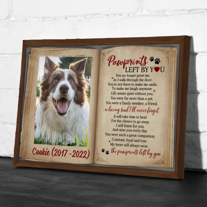 Pawprints Let by You - Personalized Photo Upload Gifts for Custom Dog Canvas, Perfect for Dog Moms and Dog Lovers