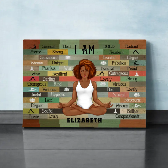 Personalized Canvas, Yoga Sexy Girl, Gift for Yoga Lovers