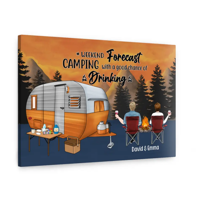 Personalized Canvas, Camping Partners - Family, Gift For Campers