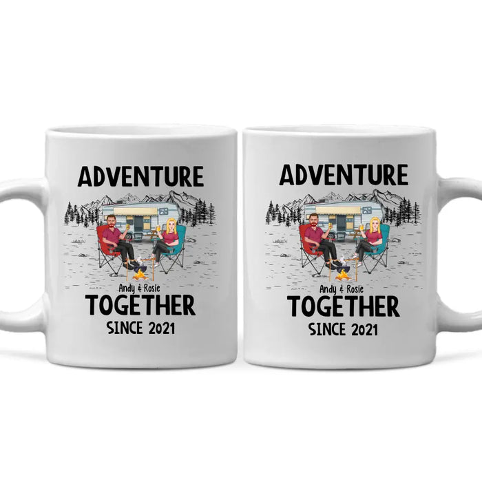 Adventure Together Since Year - Personalized Gifts Custom Camping Mug For Couples, Camping Lovers