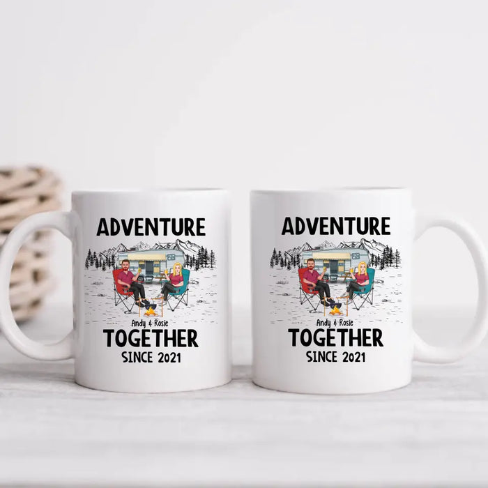 Adventure Together Since Year - Personalized Gifts Custom Camping Mug For Couples, Camping Lovers