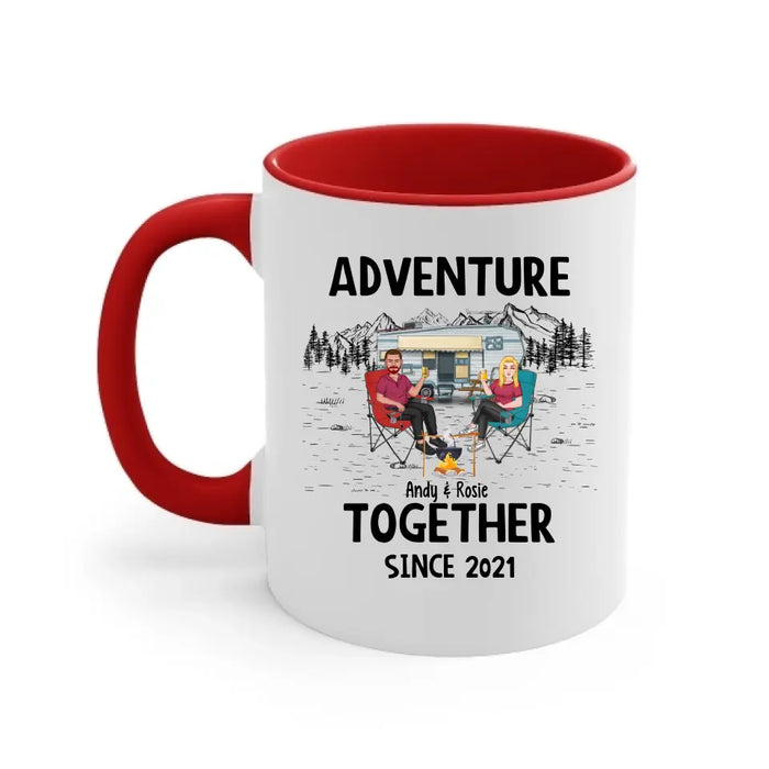 Adventure Together Since Year - Personalized Gifts Custom Camping Mug For Couples, Camping Lovers