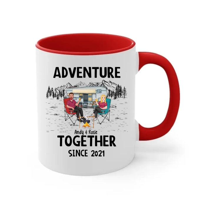 Adventure Together Since Year - Personalized Gifts Custom Camping Mug For Couples, Camping Lovers