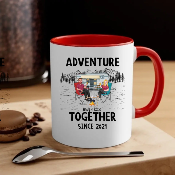 Adventure Together Since Year - Personalized Gifts Custom Camping Mug For Couples, Camping Lovers