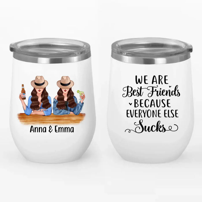 Personalized Wine Tumbler, Drinking Besties For The Resties, Gifts For Sisters