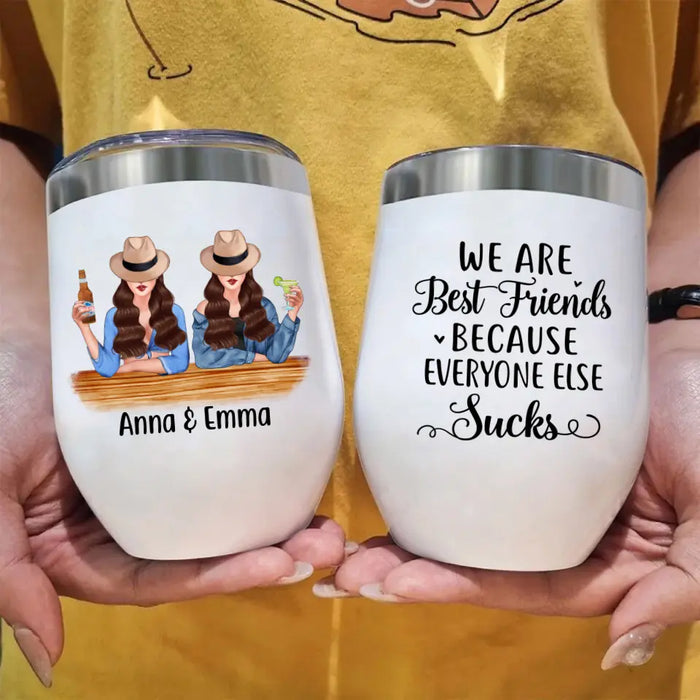 Personalized Wine Tumbler, Drinking Besties For The Resties, Gifts For Sisters