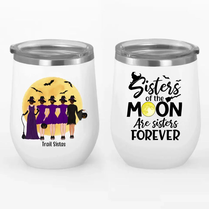 Personalized Wine Tumbler, Up To 5 Girls, It's Just A Bunch Of Hocus Pocus - Halloween Gift, Gift For Sisters, Best Friends