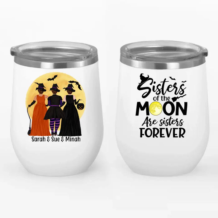 Personalized Wine Tumbler, Up To 3 Chubby Sisters Halloween Costumes, Gift For Halloween