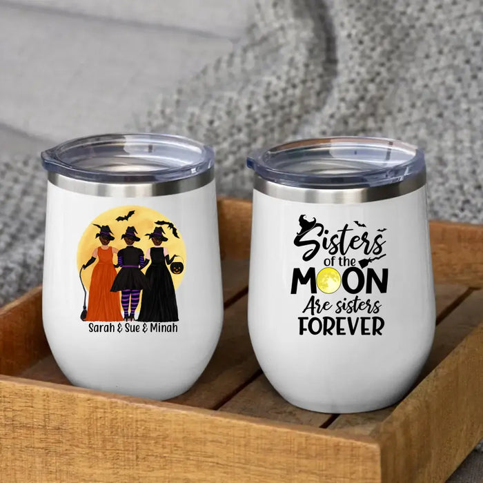 Personalized Wine Tumbler, Up To 3 Chubby Sisters Halloween Costumes, Gift For Halloween