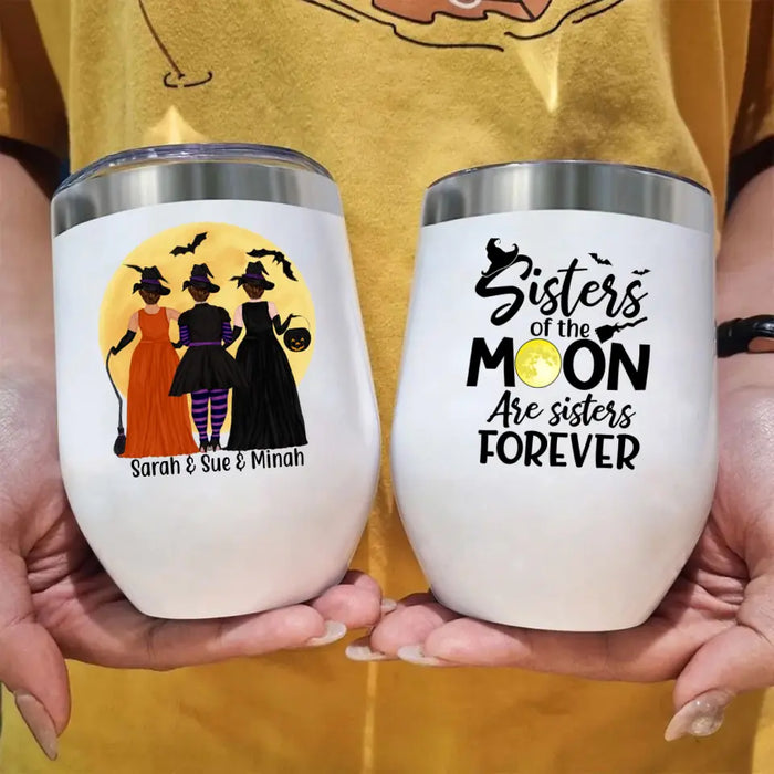 Personalized Wine Tumbler, Up To 3 Chubby Sisters Halloween Costumes, Gift For Halloween