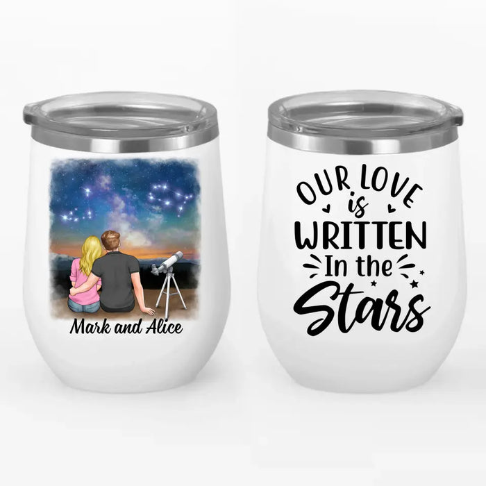 I Love You More Than All The Stars - Personalized Wine Tumbler For Couples, For Astronomy Lovers