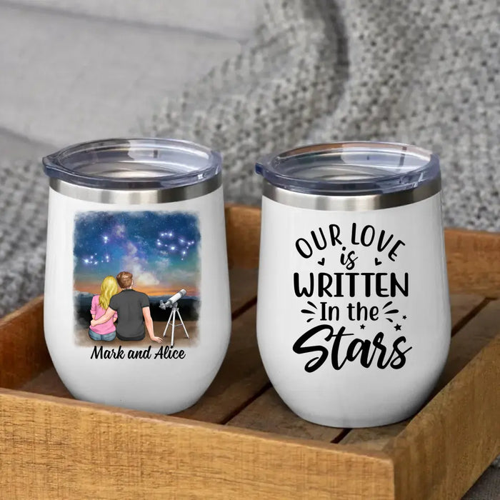 I Love You More Than All The Stars - Personalized Wine Tumbler For Couples, For Astronomy Lovers