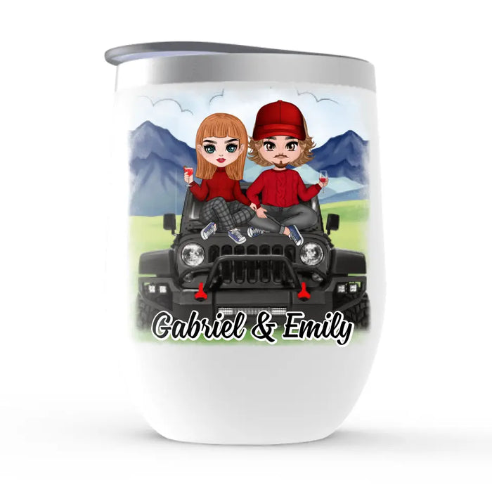 My Favorite Place - Personalized Wine Tumbler For Couples, Off-Road Lovers, Valentine's Day