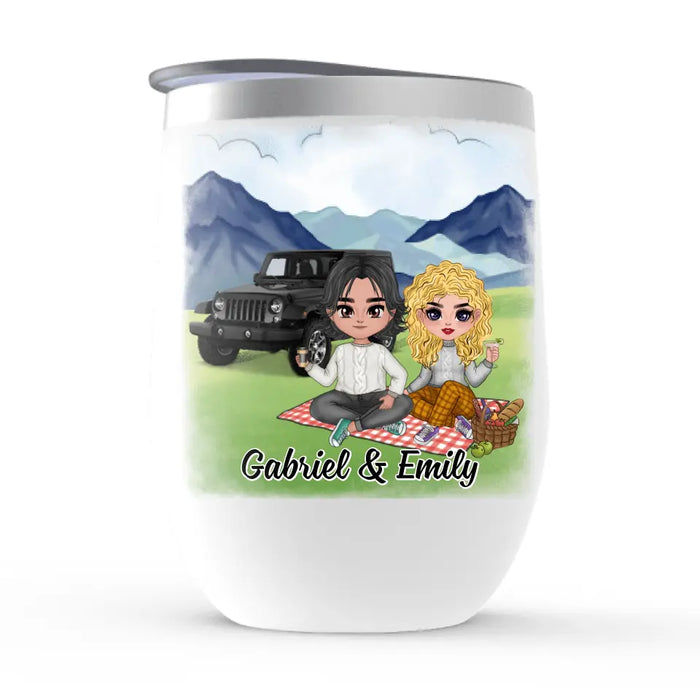 Off Road Adventure - Personalized Wine Tumbler For Couples, Her, Him, Off-Road Lovers, Car Lovers