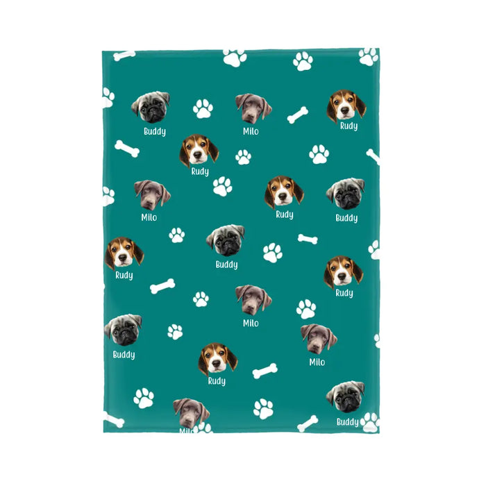 Personalized Photo Upload Gifts Custom Dog Face Blanket For Dog Lovers