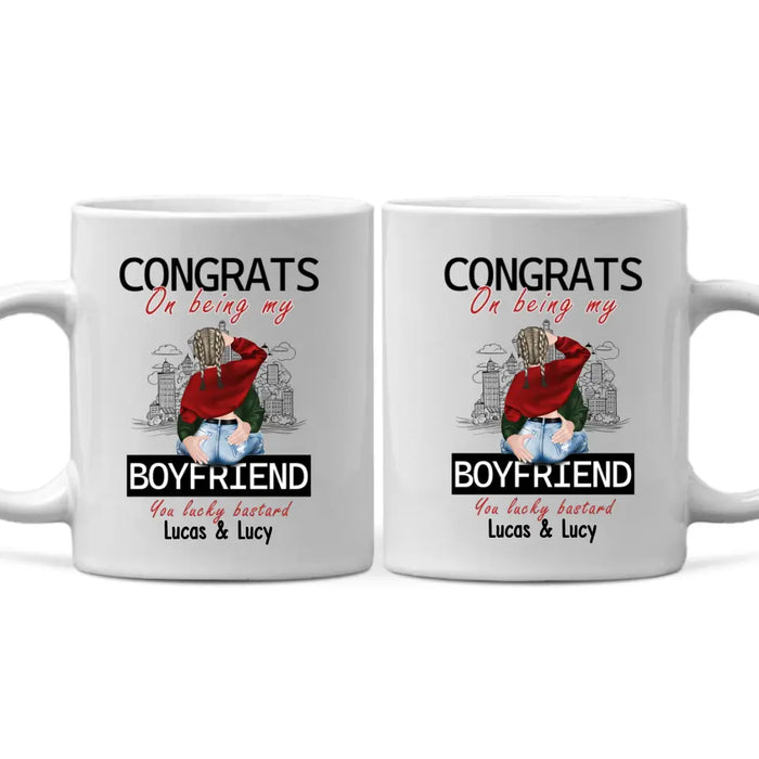 Congrats On Being My Husband You Lucky Bastard - Personalized Gifts Custom Mug For Husband Boyfriend, For Couples